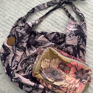 Bundle of maaji bags - one large boho bag and one pouch bag for inside